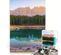 Puzzle da 1000 pezzi per adulti, Lago di Carezza, Italia, Lateramar, gioco educativo, divertente e spiritoso, regalo di compleanno, regalo 50x75cm