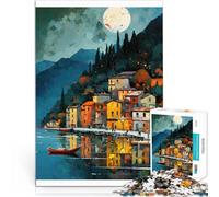 Puzzle da 1000 pezzi per adulti Lago di Como Italia Antistress Vacanza in patria Uccidere il tempo Decorazioni e regali unici per la casa 38x26cm