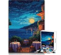 Puzzle da 1000 pezzi per adulti Lago di Como Italia Pixel Art Gioco educativo per famiglie Difficile Regalo per compleanni Dimensioni 50x75cm