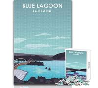 Puzzle da 1000 pezzi per adulti Laguna Blu Islanda Viaggio Giocattolo Gioco intellettuale Migliora la memoria Giocattoli antistress Dimensioni 50x75cm