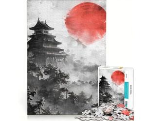 Puzzle da 1000 pezzi per adulti "L'alba al castello di Edo", gioco interattivo, interazione genitore-figlio, ideale come regalo per tutta la famiglia 50x75cm