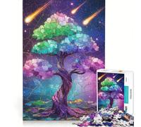 Puzzle da 1000 pezzi per adulti L'Albero Cosmico della Vita gioco educativo migliora la memoria compleanno e Natale 38x26cm
