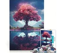 Puzzle da 1000 pezzi per adulti "L'Albero della Vita in Primavera" gioco pratico antistress ideale come regalo per tutta la famiglia 38x52cm