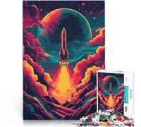 Puzzle da 1000 pezzi per adulti Lancio di razzi nello spazio Giocattoli di gioco impegnativi Adatto per la decorazione del desktop 75x50cm