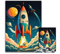 Puzzle da 1000 pezzi per adulti "Lancio di un razzo" Puzzle impossibile per adulti Regalo perfetto per compleanni, feste, ideale per Natale 50x75CM/19,68x29,52 pollici