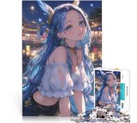 Puzzle da 1000 pezzi per adulti Lanterna Anime Girl Fox Giocattolo educativo intellettuale decomprimente Migliorare l'amore tra le coppie 38x26cm