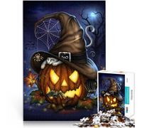 Puzzle da 1000 pezzi per adulti Lanterna di Halloween Difficile da completare ma divertente e umoristico Collezione di artisti, Belle arti 38x26cm