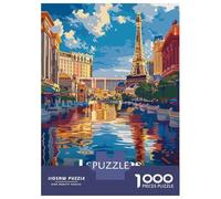 Puzzle Da 1000 Pezzi Per Adulti Las Vegas USA Travel Puzzle Per Adulti Gioco Pratico Difficile Difficile E Sfida 52x38cm/1000pcs