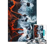 Puzzle da 1000 pezzi per adulti Lava incontra l'Oceano giochi rilassanti per un gioco educativo e stimolante ideale come sfida o regalo di Babbo Natale segreto per analisi e logica (38x26cm)