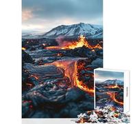Puzzle da 1000 pezzi per adulti Lava Mountain Home Decoration Toys Gift Ideas Educational Game Interessante riduzione dello stress Dimensioni 50x75cm