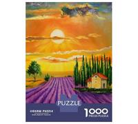 Puzzle Da 1000 Pezzi Per Adulti Lavender Field at Sunset Puzzle Gioco Rompicapo Regalo Per Donne Difficile E Stimolante 70x50cm/1000pcs