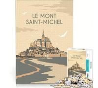 Puzzle da 1000 pezzi per adulti Le Mont Saint-Michel, gioco per famiglie, assemblaggio di figure, compleanno e Natale 38x52cm