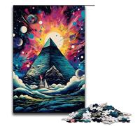 Puzzle da 1000 pezzi per adulti le piramidi d'Egitto sono circondate da schizzi molti puzzle colorati giocattoli per l'intrattenimento della famiglia decorazioni per la casa e regali unici 75x50 cm