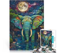 Puzzle da 1000 pezzi per adulti L'elefante, il re della foresta giochi divertenti per famiglie è ideale come regalo per tutta la famiglia 75x50cm