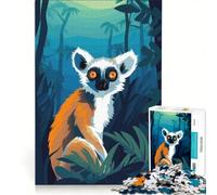 Puzzle da 1000 pezzi per adulti Lemure nella giungla gioco per famiglie assemblaggio di figure compleanno e Natale 50x75cm