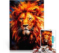 Puzzle da 1000 pezzi per adulti Leone Aiuta il cervello ad allenare i giocattoli che creano dipendenza per coltivare la pazienza decorazione murale 52x38cm