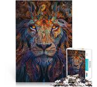 Puzzle da 1000 pezzi per adulti Leone astratto mistico Giocattoli educativi per l'apprendimento Giochi per famiglie grande regalo 38x26cm