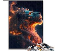 Puzzle da 1000 pezzi per adulti Leone Cosmico in legno, regalo perfetto per genitori, amanti, amici - età 14+ 50x75cm per compleanno, festa, Natale, Halloween