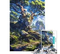 Puzzle da 1000 pezzi per adulti Leone Custode del Tempio Magico Puzzle per adolescenti Gioco rompicapo Un'opera d'arte Gioco stimolante Regalo (Dimensioni 38x26cm)