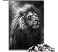 Puzzle da 1000 pezzi per adulti, Leone del Tuono, in legno, perfetto come decorazione fai da te o regalo di compleanno, 50x75cm, giocattolo educativo per adolescenti, decorazione per casa e ufficio