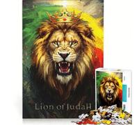 Puzzle da 1000 pezzi per adulti Leone di Giuda giochi educativi allena la mente e la mano collezione d'artista belle arti 38x26cm