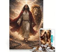 Puzzle da 1000 pezzi per adulti Leone di Giuda gioco per famiglie assemblaggio di figure compleanno e Natale 38x26cm