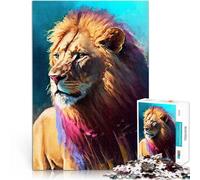 Puzzle da 1000 pezzi per adulti Leone di vernice Difficile da completare ma divertente e umoristico perché è ideale come regalo per tutta la famiglia 52x38cm