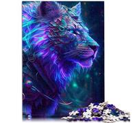Puzzle da 1000 pezzi, per adulti, leone e lupi, come regalo, gioco educativo per compleanno, Natale, per adolescenti dai 14 anni, 26 x 38 cm