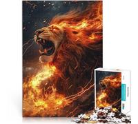 Puzzle da 1000 pezzi per adulti Leone Fulmine Difficile da completare ma divertente e umoristico Regalo di compleanno, regali, arte murale 75x50cm