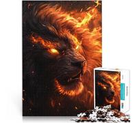 Puzzle da 1000 pezzi per adulti leone nero selvaggio Fatto di legno per età pari o superiore a 14 anni Decorazione della casa Come regalo per tutta la famiglia e gli amici misurare：50x75cm