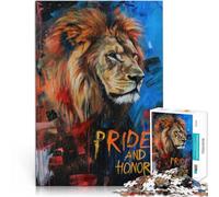 Puzzle da 1000 pezzi per adulti Leone Orgoglio e Onore Giocattolo educativo intellettuale decomprimente Migliorare l'amore tra le coppie 38x26cm