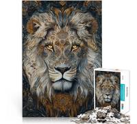 Puzzle da 1000 pezzi per adulti Leone prepotente per il giocattolo di sfida del gioco educativo è ideale come regalo per tutta la famiglia 75x50cm