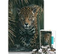 Puzzle da 1000 pezzi per adulti, leopardo della giungla, aiuta il cervello a esercitare giocattoli avvincenti per coltivare la pazienza, collezione di artisti, belle arti 50x75cm