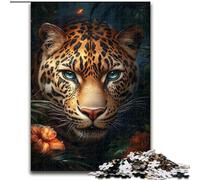 Puzzle da 1000 pezzi per adulti, leopardo della giungla, puzzle da 1000 pezzi per adulti, gioco interattivo per famiglie, adatto dai 14 anni in su (dimensioni 26x38cm)