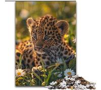 Puzzle da 1000 pezzi per adulti, leopardo delle praterie, puzzle da 1000 pezzi per adulti, gioco interattivo per famiglie, adatto dai 14 anni in su (dimensioni 50x75cm)