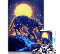Puzzle da 1000 pezzi per adulti Leopardo dorato, aiuta il cervello ad allenarsi, giocattoli avvincenti per coltivare la pazienza, collezione di artisti, belle arti 38x26cm