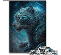 Puzzle da 1000 pezzi per adulti, leopardo magico in legno, idea regalo unica per la casa fai da te, 50x75cm, gioco rompicapo per adolescenti, regalo perfetto per le feste