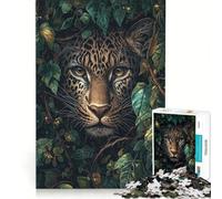 Puzzle da 1000 pezzi per adulti leopardo nella giungla gioco per famiglie assemblaggio di figure compleanno e Natale 38x52cm