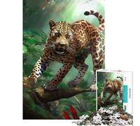 Puzzle da 1000 pezzi per adulti leopardo nella giungla puzzle da 1000 pezzi decorazione per la casa giocattolo assemblaggio divertimento in famiglia e serate di gioco (50x75cm)