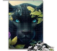 Puzzle da 1000 pezzi per adulti Leopardo nero Puzzle difficili per adulti dimensioni 50x75cm Perfetto per Halloween, Natale, regalo di compleanno