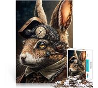 Puzzle da 1000 pezzi per adulti Lepre Steampunk Giocattolo educativo intellettuale decomprimente perché è ideale come regalo per tutta la famiglia 38x26cm