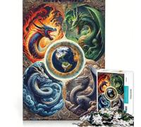 Puzzle da 1000 pezzi per adulti "L'equilibrio degli elementi", antistress, decorazione perfetta, con poster e foglio di curiosità abbinati 38x26cm