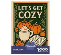 Puzzle Da 1000 Pezzi Per Adulti Lets Get Cozy Fall Illustration Puzzle Per Adulti Gioco Rompicapo Ma Divertente E Umoristico Difficile E Stimolante 38x26cm/1000pcs