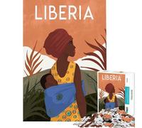 Puzzle da 1000 pezzi per adulti Liberia Africa gioco per famiglie gioco educativo sfida giocattolo regalo di compleanno (dimensioni 38x52cm)