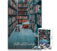 Puzzle da 1000 pezzi per adulti, libri e conoscenza, rompicapo, giochi per famiglie, migliora la memoria, giocattoli antistress, dimensioni 50x75cm