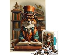 Puzzle da 1000 pezzi per adulti libro di puzzle intelligente Steampunk Fox giocattolo avvincente per coltivare la pazienza gioco pratico regalo per donne opera d'arte (dimensioni 50x75cm)