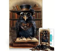 Puzzle da 1000 pezzi per adulti,libro intelligente,steampunk,corvo,decorazione a incastro,gioco cognitivo divertente,gioco di pace,attività per compleanno 38x26cm