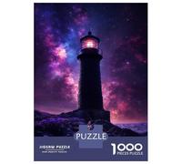 Puzzle Da 1000 Pezzi Per Adulti Lighthouse Under A Cosmic Sky Puzzle Giocattolo Decorazione Da Parete Un'opera D'arte Regali Unici Per Compleanno E Natale 38x26cm/1000pcs