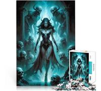 Puzzle da 1000 pezzi per adulti Lilith, Regina dei Demoni, Dark Fantasy Difficile e sfidante con poster abbinato e foglio di quiz 38x26cm