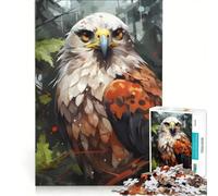 Puzzle da 1000 pezzi per adulti: L'incredibile falco nella foresta, gioco impossibile, attività divertenti da fare a casa, regalo di Natale o compleanno 50x75cm